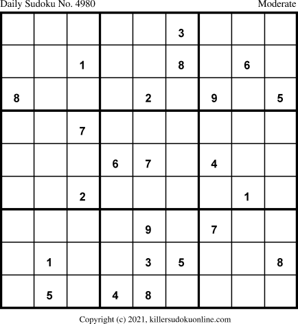 Killer Sudoku for 10/21/2021