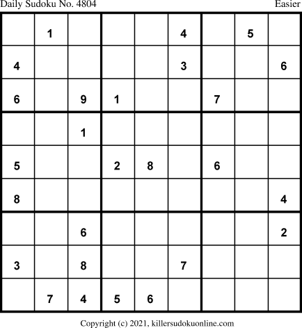 Killer Sudoku for 4/28/2021