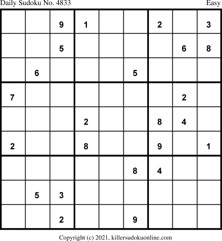 Killer Sudoku for 5/27/2021