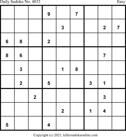 Killer Sudoku for 5/26/2021