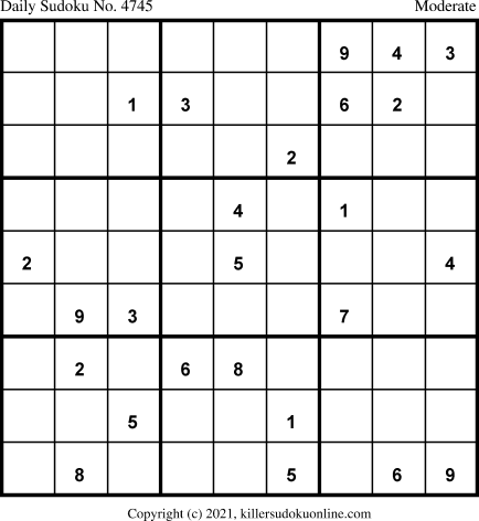 Killer Sudoku for 2/28/2021