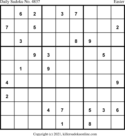 Killer Sudoku for 5/31/2021