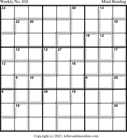 Killer Sudoku for 9/6/2021