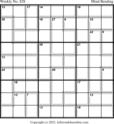 Killer Sudoku for 11/15/2021