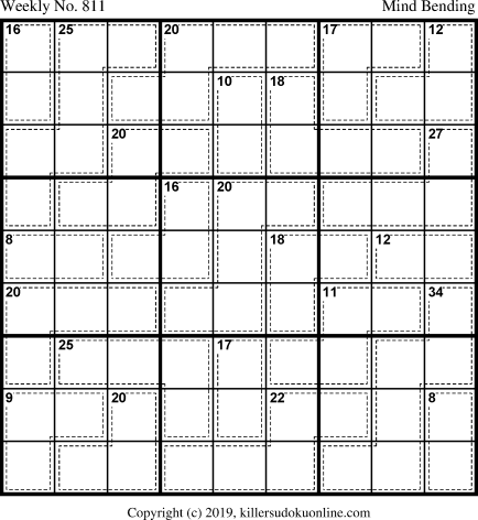 Killer Sudoku for 7/19/2021