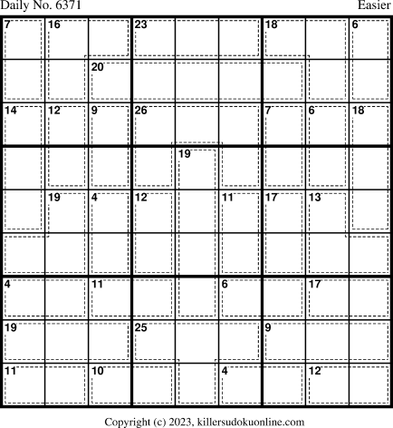 Killer Sudoku for 5/29/2023