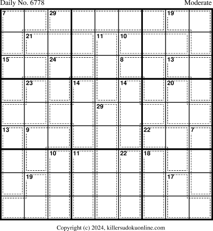 Killer Sudoku for 7/9/2024