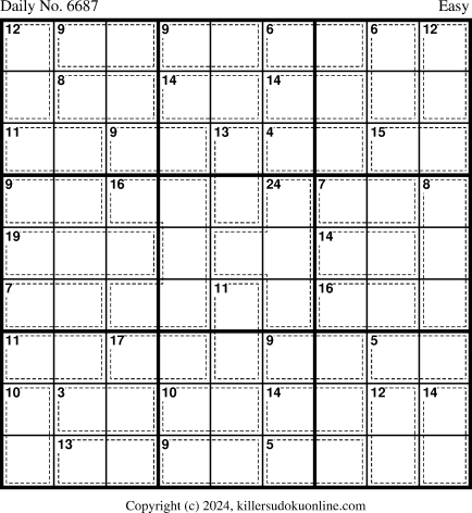 Killer Sudoku for 4/9/2024