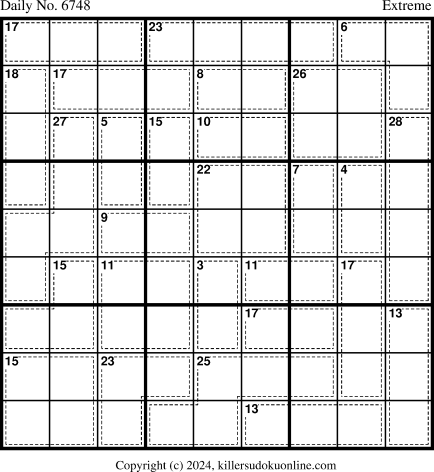 Killer Sudoku for 6/9/2024