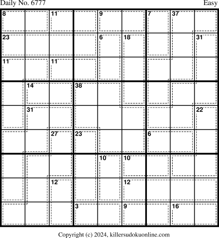 Killer Sudoku for 7/8/2024