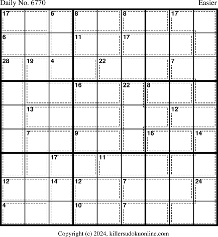 Killer Sudoku for 7/1/2024