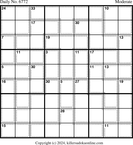 Killer Sudoku for 7/3/2024