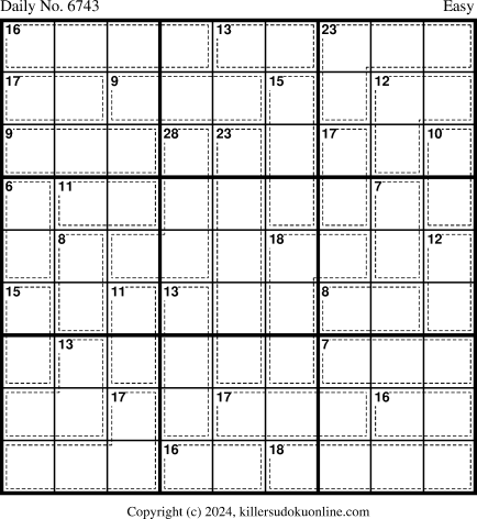 Killer Sudoku for 6/4/2024