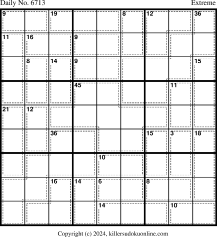 Killer Sudoku for 5/5/2024