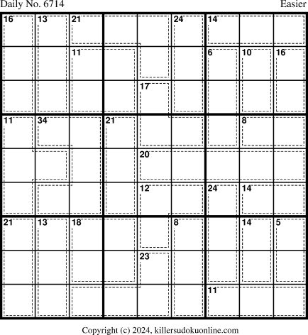 Killer Sudoku for 5/6/2024