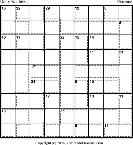 Killer Sudoku for 4/6/2024