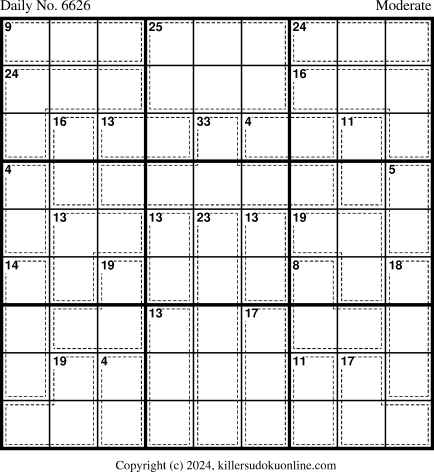 Killer Sudoku for 2/8/2024