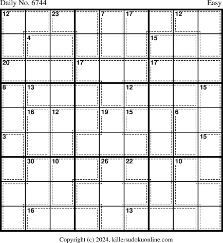 Killer Sudoku for 6/5/2024