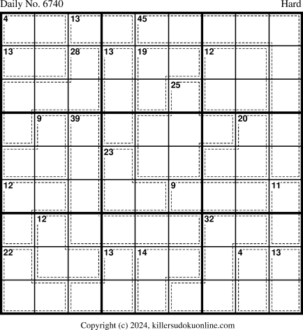Killer Sudoku for 6/1/2024