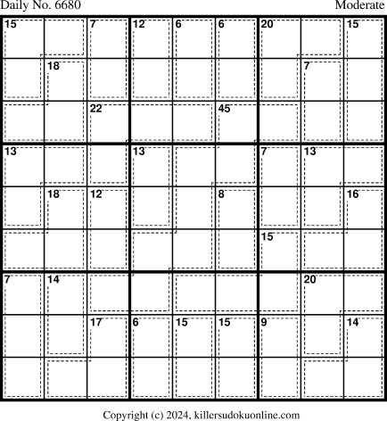 Killer Sudoku for 4/2/2024