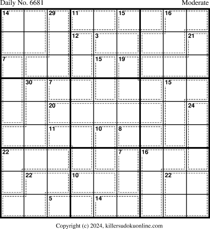 Killer Sudoku for 4/3/2024