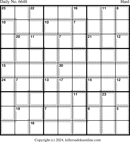 Killer Sudoku for 3/1/2024