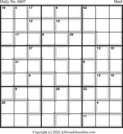 Killer Sudoku for 1/20/2024