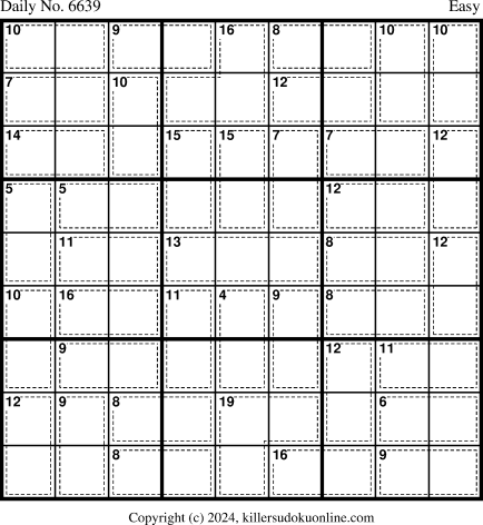 Killer Sudoku for 2/21/2024