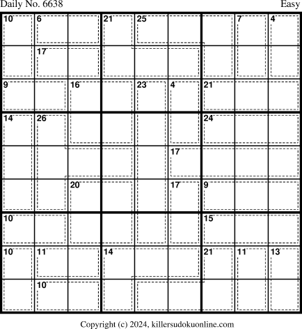 Killer Sudoku for 2/20/2024