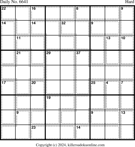 Killer Sudoku for 2/23/2024