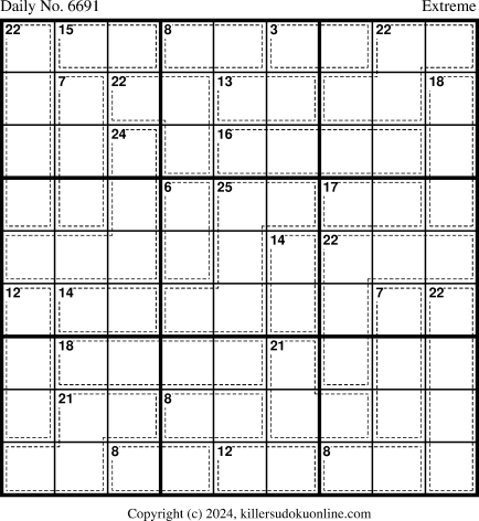 Killer Sudoku for 4/13/2024