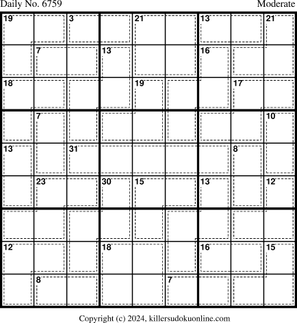 Killer Sudoku for 6/20/2024