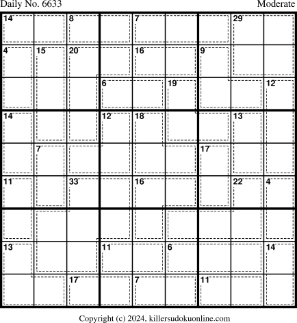 Killer Sudoku for 2/15/2024