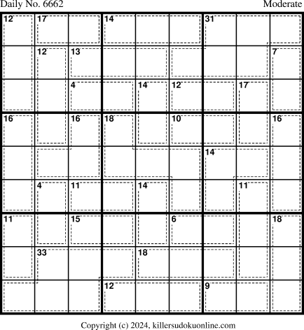 Killer Sudoku for 3/15/2024
