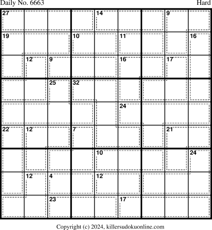 Killer Sudoku for 3/16/2024