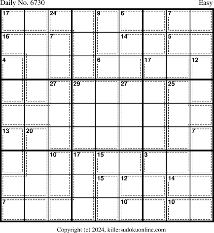 Killer Sudoku for 5/22/2024