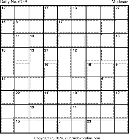 Killer Sudoku for 5/31/2024