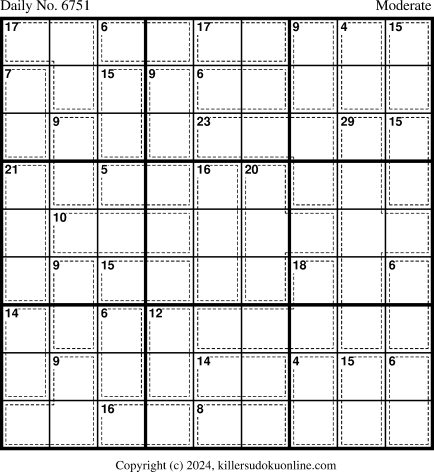 Killer Sudoku for 6/12/2024