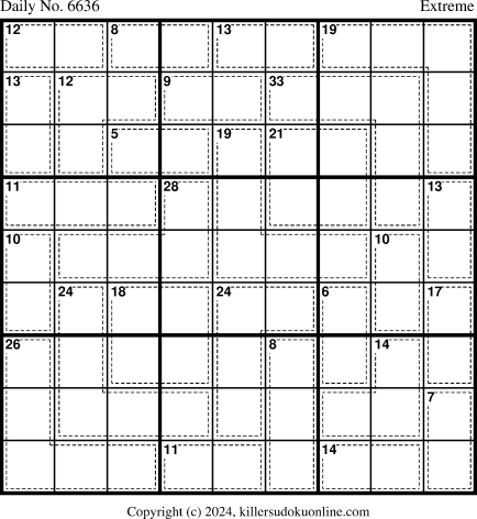 Killer Sudoku for 2/18/2024
