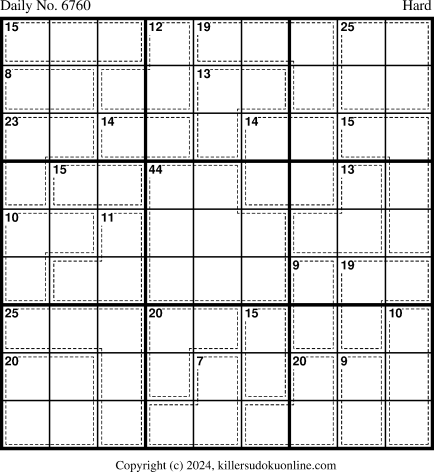 Killer Sudoku for 6/21/2024