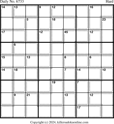 Killer Sudoku for 5/25/2024