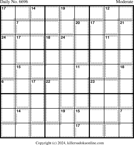 Killer Sudoku for 4/18/2024
