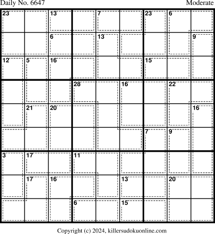 Killer Sudoku for 2/29/2024
