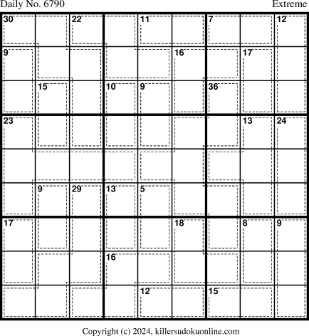 Killer Sudoku for 7/21/2024