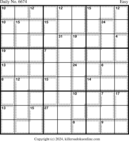 Killer Sudoku for 3/27/2024