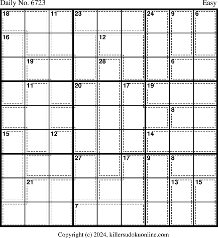 Killer Sudoku for 5/15/2024
