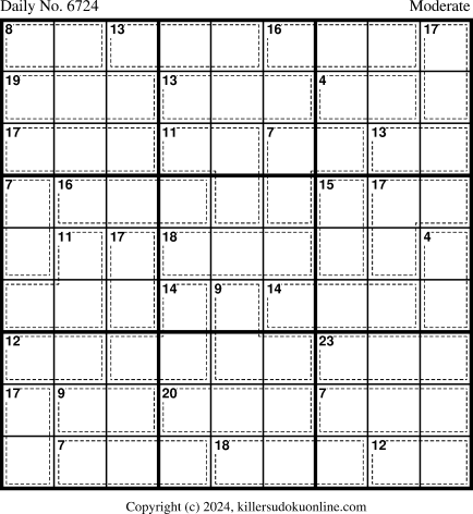 Killer Sudoku for 5/16/2024