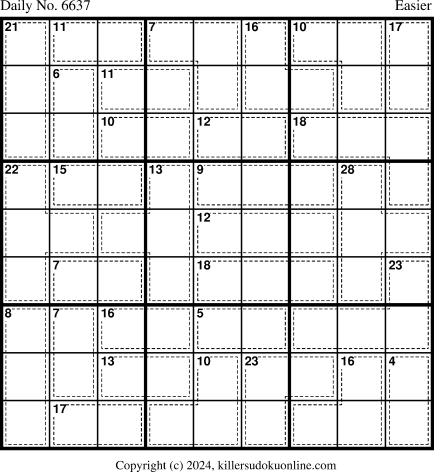 Killer Sudoku for 2/19/2024