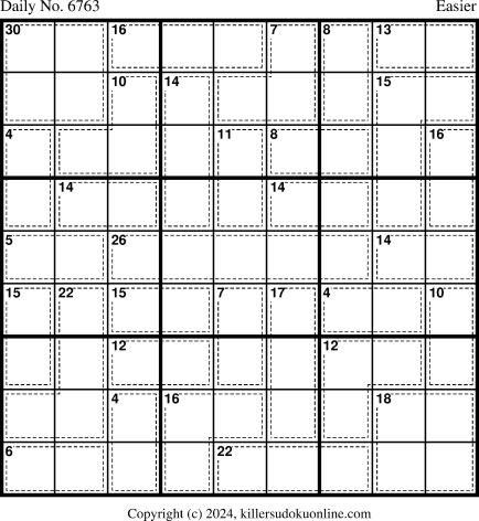 Killer Sudoku for 6/24/2024