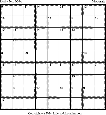 Killer Sudoku for 2/28/2024
